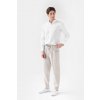 Truckee pants Pánské plátěné kalhoty TRUCKEE v přírodní melanžnatural melange Coronado shirt white front 640x960