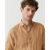 Pánská lněná košile NEVADA v karamelové barvě