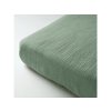 Mušelínové napínací prostěradlo Zelené