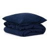 Lněné dětské povlečení Navy Washed 90x135, 40x60
