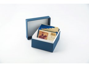 kartoteka na pohledy a5 box modra