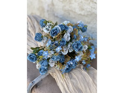 242.Mini kytica ruží modrá1