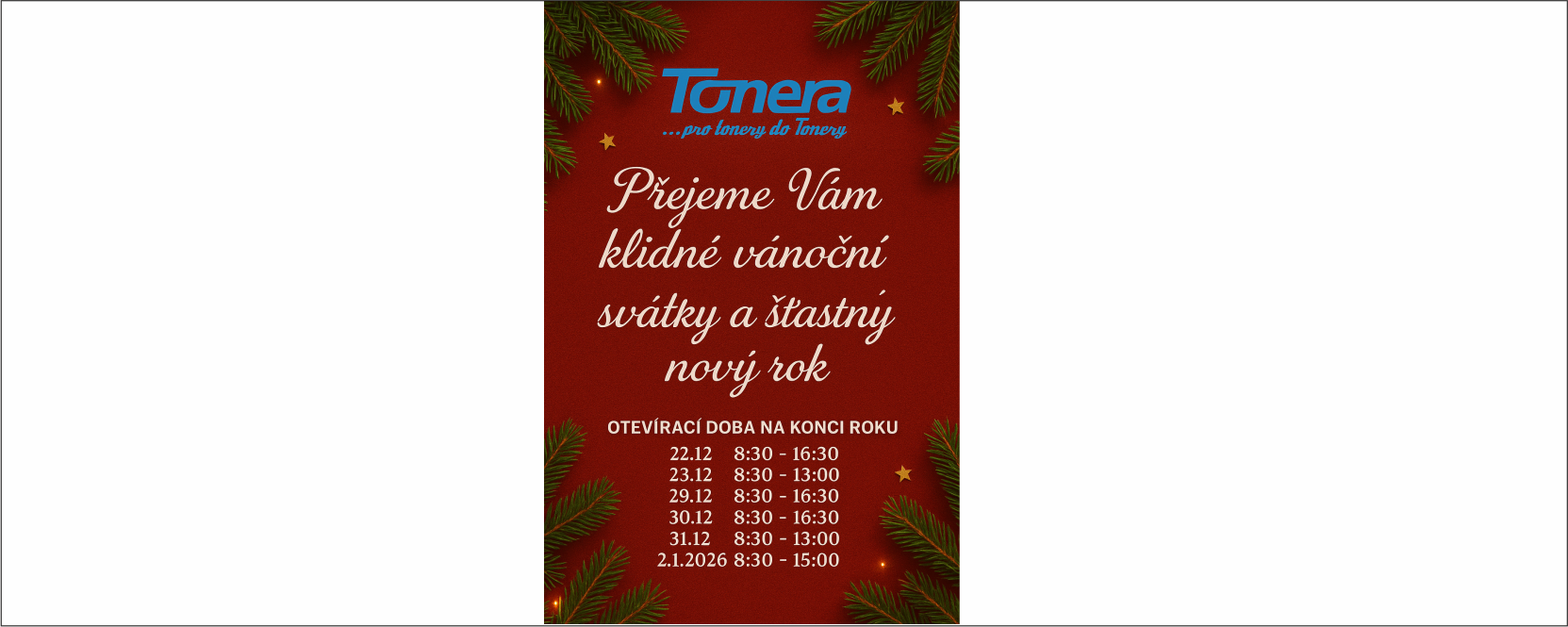 Vánoční otevírací doba