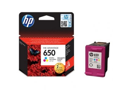 102847 hp cz102ae typ 650 color originalni cartridge 5ml 200s