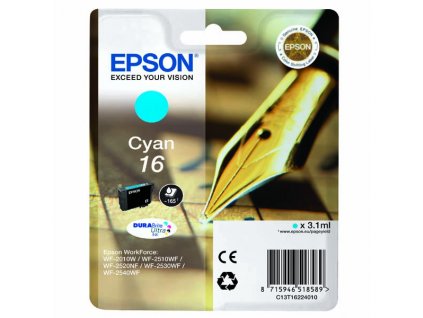 103063 epson t1622 typ 16 cyan originalni cartridge 3 1ml 165s