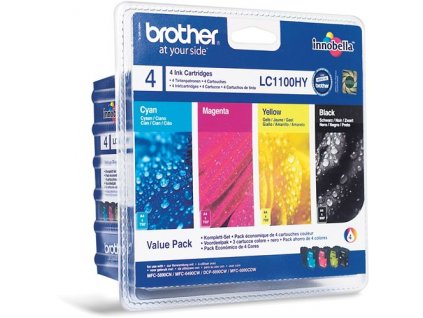 103258 brother lc1100hy set black c m y originalni cartridge 1x900s 3x750s