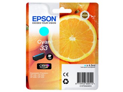 103573 epson t3342 typ 33 cyan originalni cartridge 4 5ml 300s