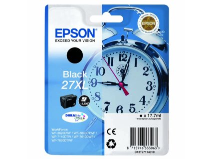 103585 epson t2711 typ 27xl black originalni cartridge 17 7ml 1100s