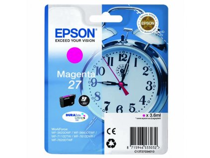 103591 epson t2703 typ 27 magenta originalni cartridge 3 6ml 300s