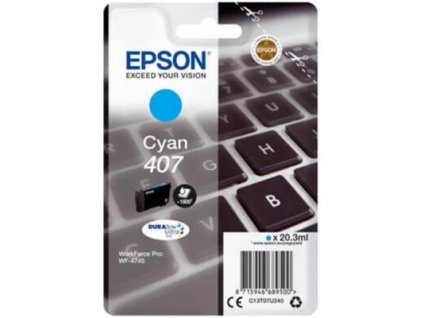 104386 epson c13t07u240 typ 407 cyan originalni cartridge 20 3ml 1900s