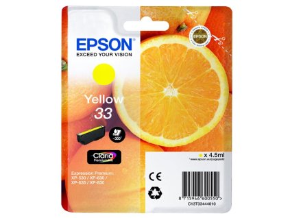 105286 epson t3344 typ 33 yellow originalni cartridge 4 5ml 300s