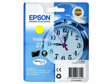 105355 epson t2704 typ 27 yellow originalni cartridge 3 6ml 300s