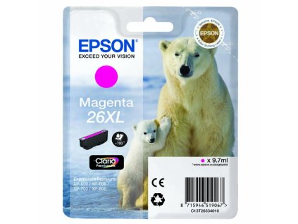 105613 epson t2633 typ 26xl magenta originalni cartridge 9 7ml 700s