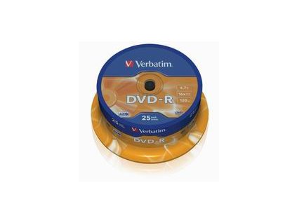 106723 verbatim dvd r 25 pack cake box 16x 4 7 gb 43522 datalife plus scratch resistant