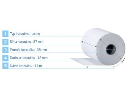 Termocitlivý kotouček, šíře 57 mm, průměr 35 mm, dutinka 12 mm, 13m