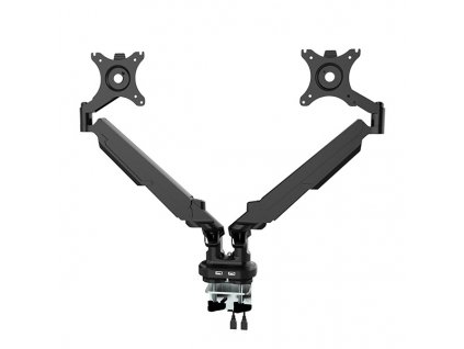 108286 polohovatelny drzak pro 2 monitory 2 9 kg svorka a pruchodka stolu 17 32 usb hub 75