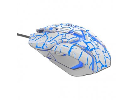 108337 e blue mys auroza gaming 4000dpi opticka 6tl dratova usb bila herni