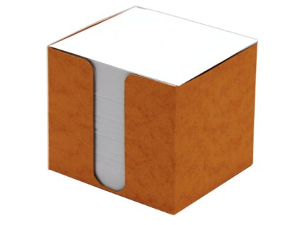Papírová kostka nelepená 8,5 x 8,5 x 8 cm v krabičce, oranžová