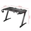 108418 1 ultradesk herni stul rocket black 128x68 cm 78 cm s xl podlozkou pod mys drzak sluchat