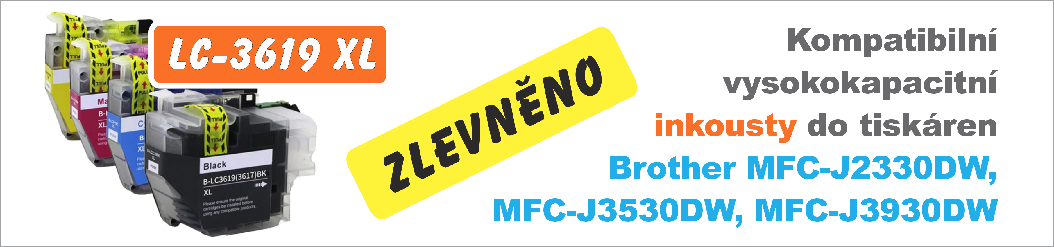 Kompatibilní inkousty Brother LC-3619XL