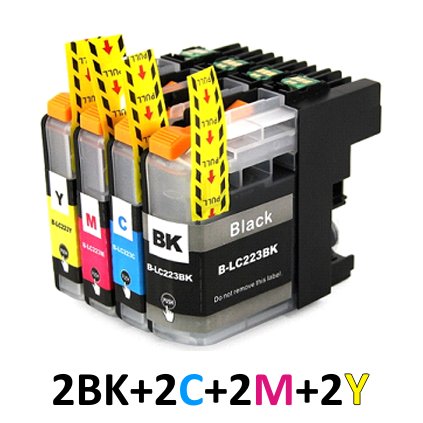 ** Sada 8 inkoustů Brother LC-223 CMYK kompatibilní se slevou 20 % !!