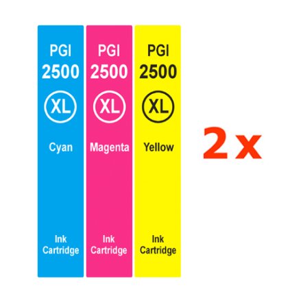 ** Sada 6 inkoustů Canon PGI-2500C,M,Y XL se slevou 15 % !!
