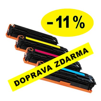 ** Sada 4 tonerů CMYK kompatibilní s HP CC530,1,2,3A se slevou 11 % !!