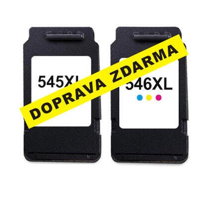 Inkousty Canon PG-545XL + CL-546XL kompatibilní, černý + barevný, sada 18+16 ml