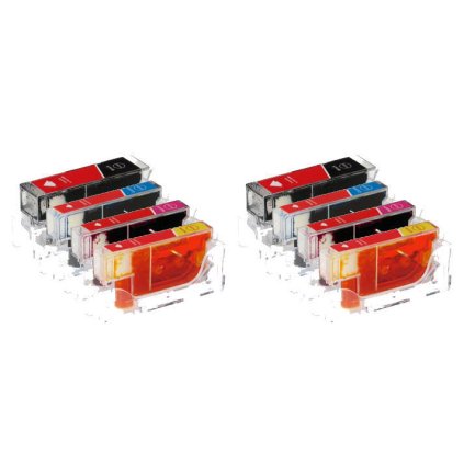 ** Sada 8 inkoustů Canon PGI-525BK + CLI-526C,M,Y kompatibilní, sleva 15 % !!