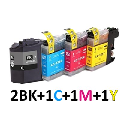 ** Sada 5 inkoustů LC-129XL BK, LC-125XL CMY do Brother se slevou 13 % !!