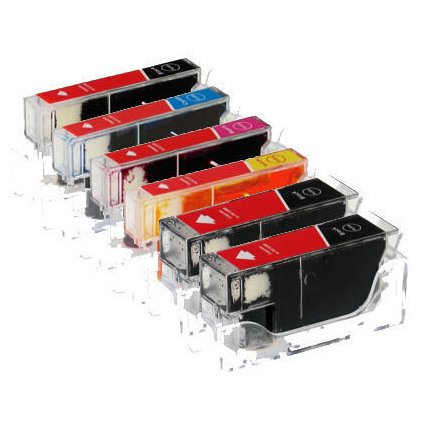 ** Sada 6 inkoustů Canon PGI-525BK + CLI-526BK,C,M,Y kompatibilní, sleva 10 % !!