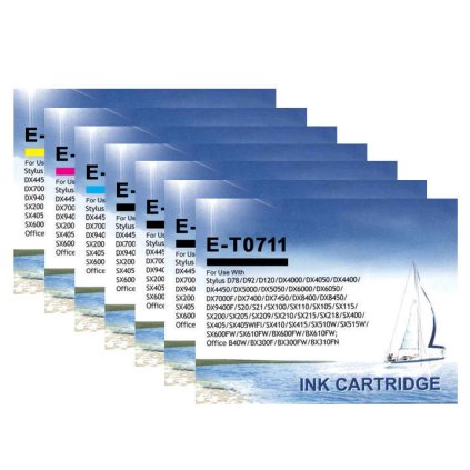 ** Sada 7 inkoustů Epson T0711 T0712 T0713 T0714 kompatibilní - sleva 15 % !!