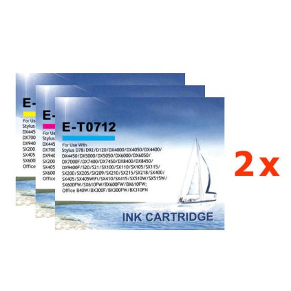 ** Sada 6 inkoustů Epson T0712 T0713 T0714 kompatibilní - sleva 15 % !!