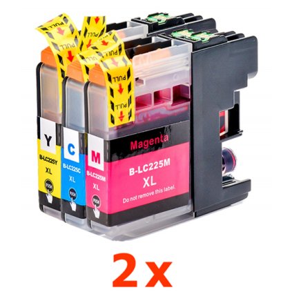 ** Sada 6 inkoustů LC-225XL CMY kompatibilní s Brother se slevou 15 % !!