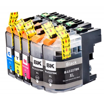 ** Sada 5 inkoustů LC-227XL BK, LC-225XL CMY do Brother se slevou 13 % !!