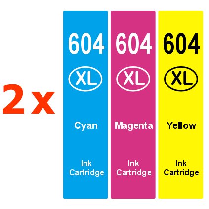 ** Sada 6 inkoustů Epson 604XL C,M,Y kompatibilní se slevou 15 % !!