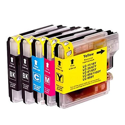 ** Sada 5 inkoustů Brother LC-1100 / LC-980 CMYK kompatibilní se slevou 12 % !!