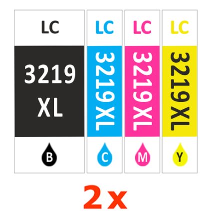 ** Sada 8 inkoustů Brother LC-3219XL CMYK kompatibilní se slevou 18 % !!
