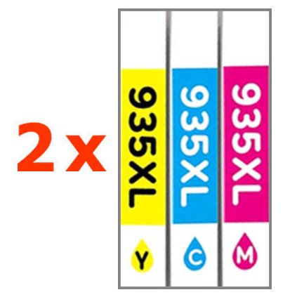 ** Sada 6 inkoustů HP 935XL CMY, kompatibilní, se slevou 15 % !!