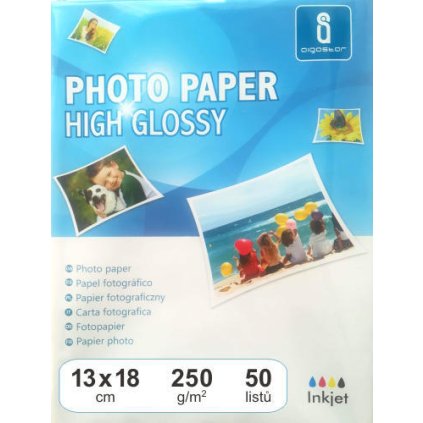Fotopapír lesklý 13x18,  250 g,  50 listů