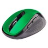 C-TECH bezdrátová optická myš WLM-02G,  1600 DPI,  černo-zelená, 6 tlačítek
