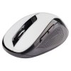 C-TECH bezdrátová optická myš WLM-02W,  1600 DPI,  černo-bílá, 6 tlačítek
