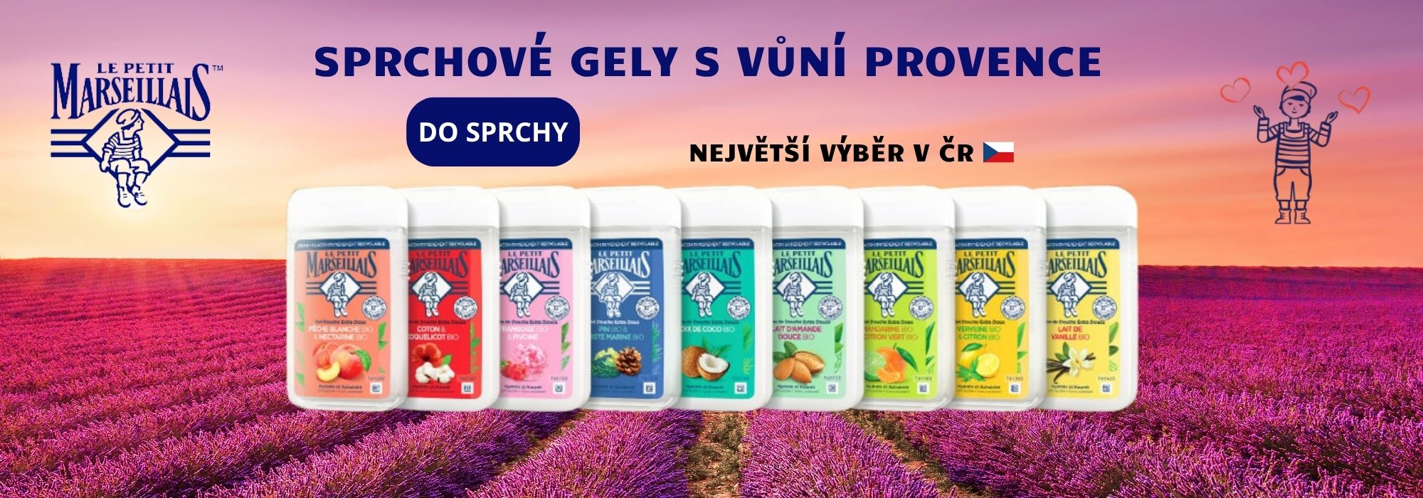 Le Petit Marseillais představuje TOP sprcháče z Provence. Největší výběr v ČR na Toney.cz.