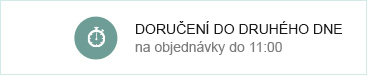 Doručení následující pracovní den, pro objednávky doručené do 11 hodiny.
