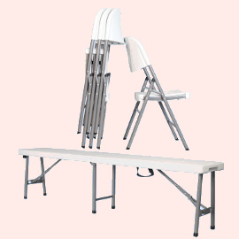Table et banc pliables