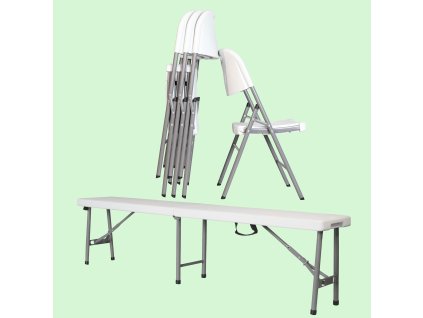 Mobilier de terrasse en plastique portable