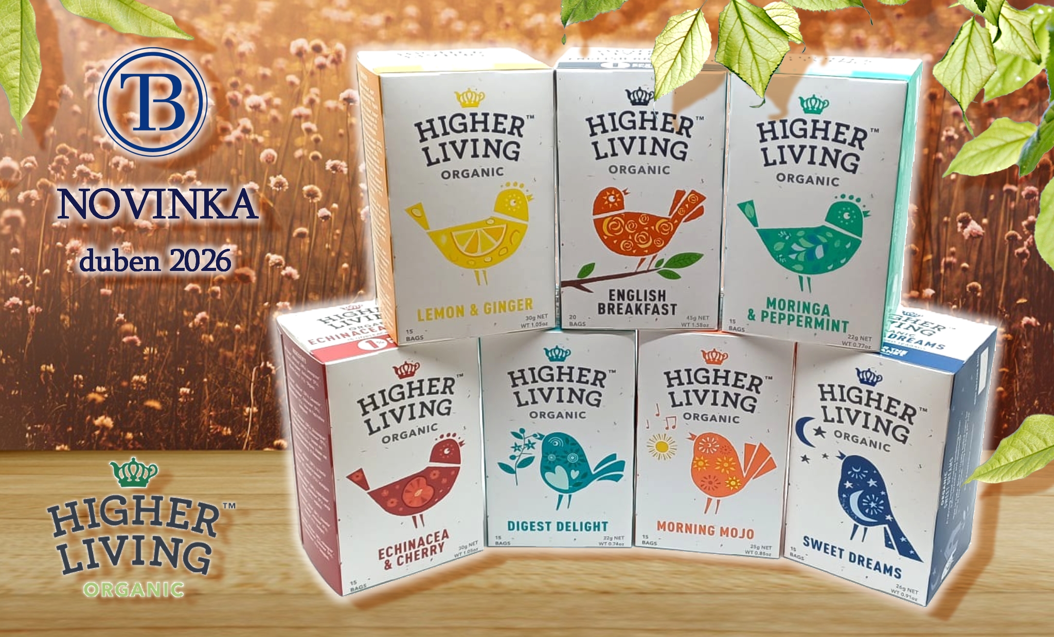 Organic čaje Higher Living