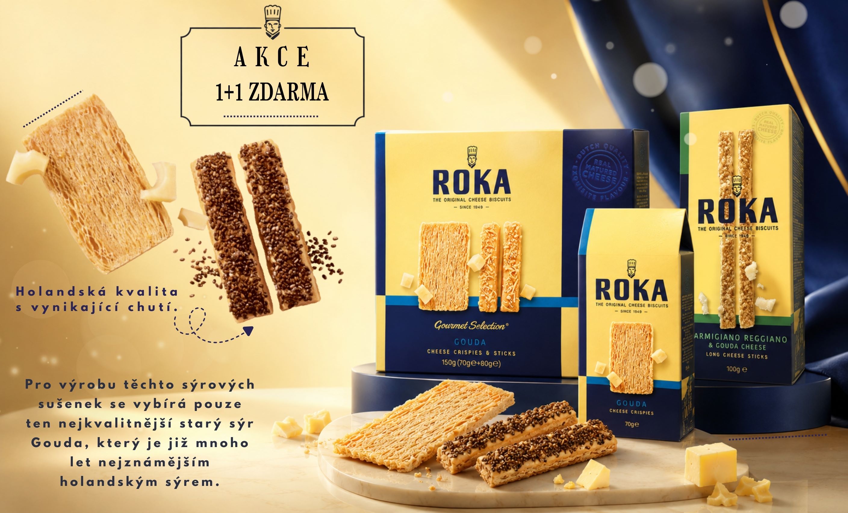 Roka sušenky akce 1+1 zdarma