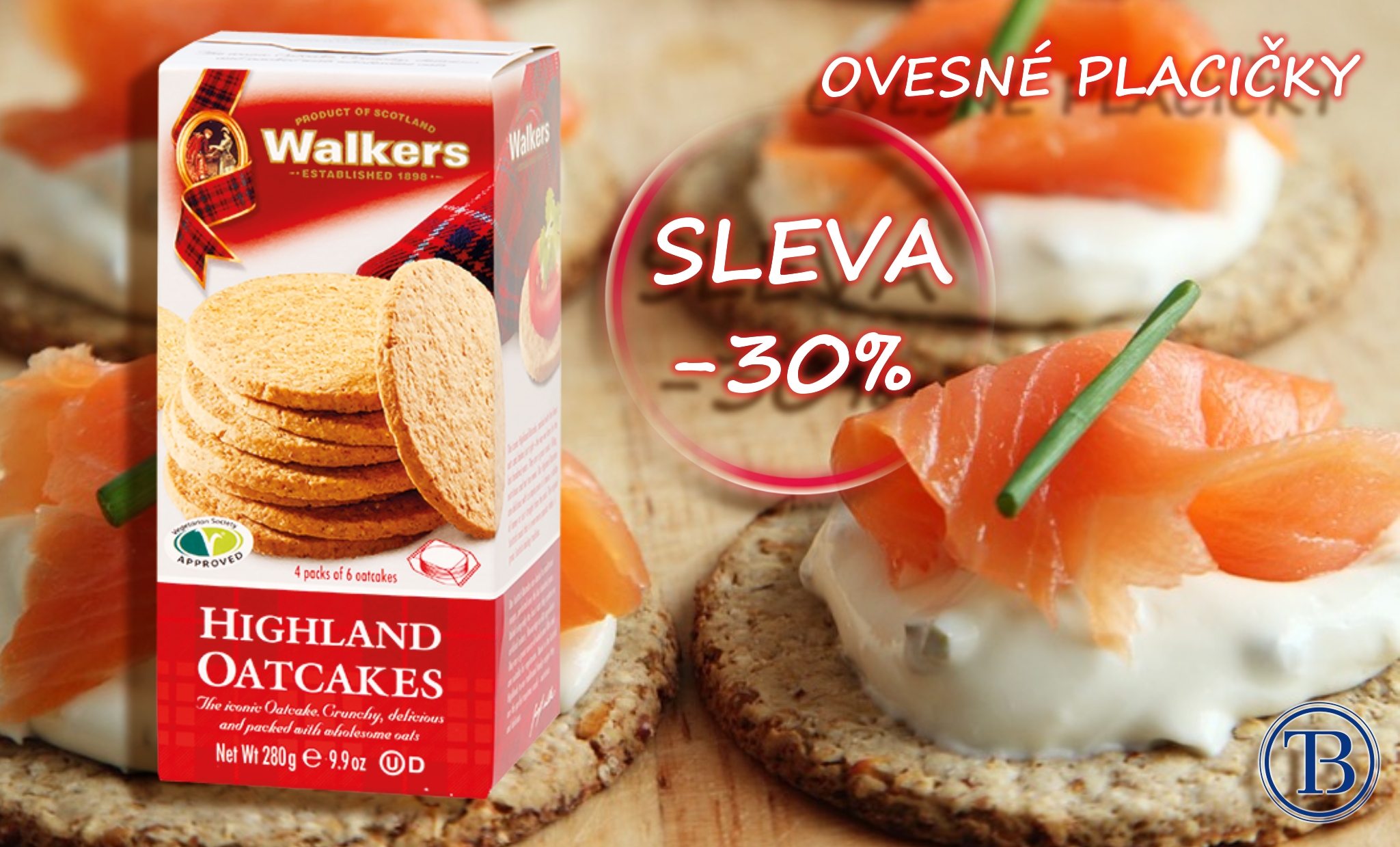 Walkers ovesné placičky Highlander 280g