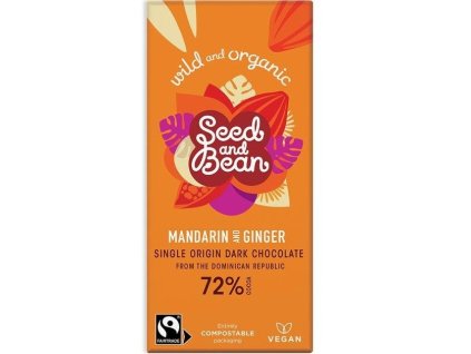8921 seed bean bio cokolada horka mandarinka a zazvor 85g
